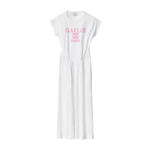 Gaelle Abito lungo Abito Donna lungo con logo Bianco - Francavilla Moda